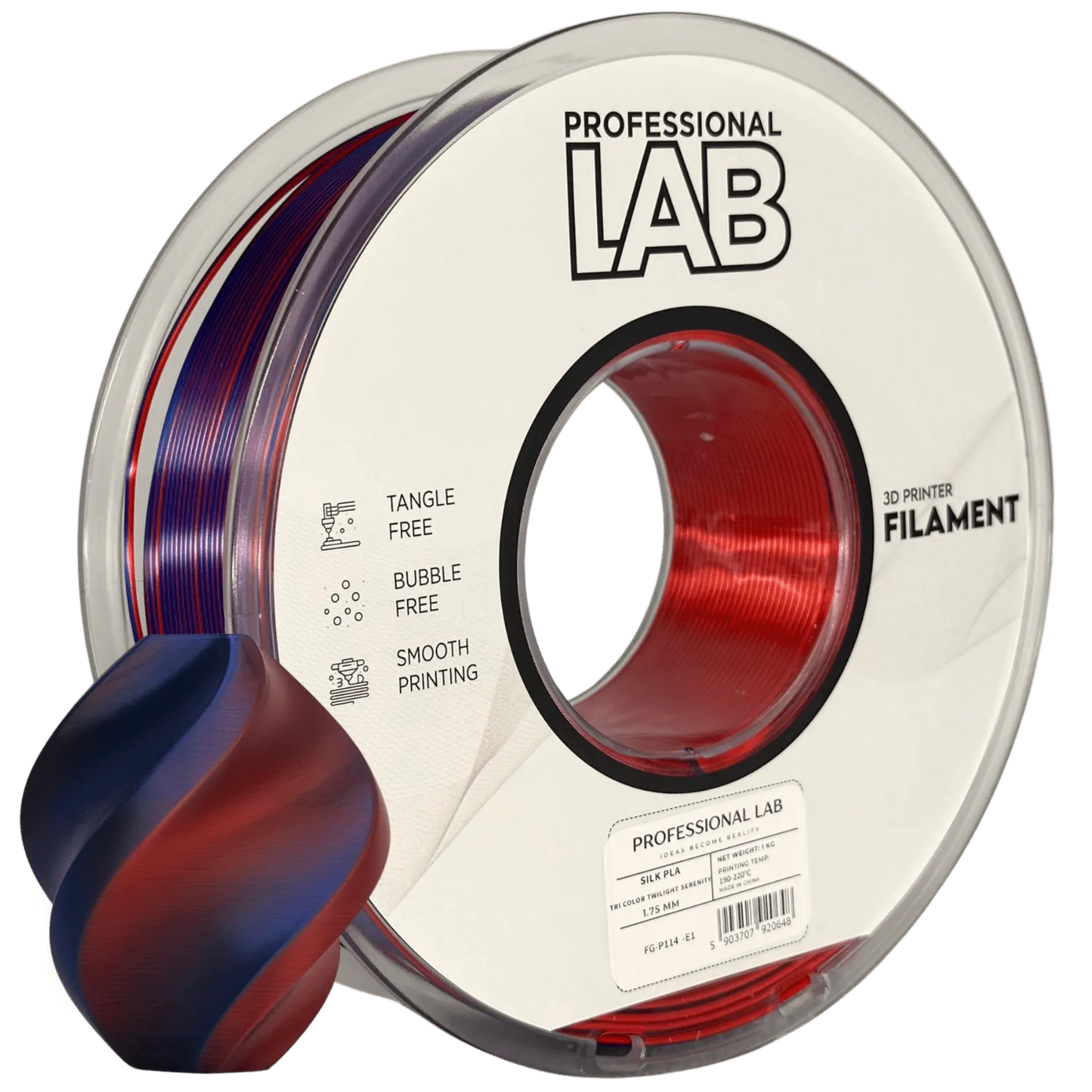 Professional Lab Silk PLA Tri Color Imagine s.c. #Filamentkontor.de#