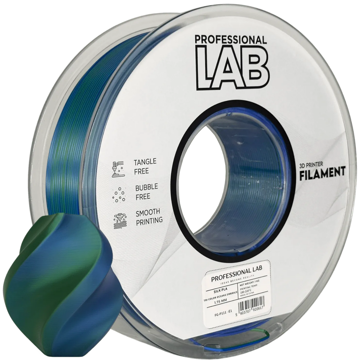 Professional Lab Silk PLA Tri Color Imagine s.c. #Filamentkontor.de#