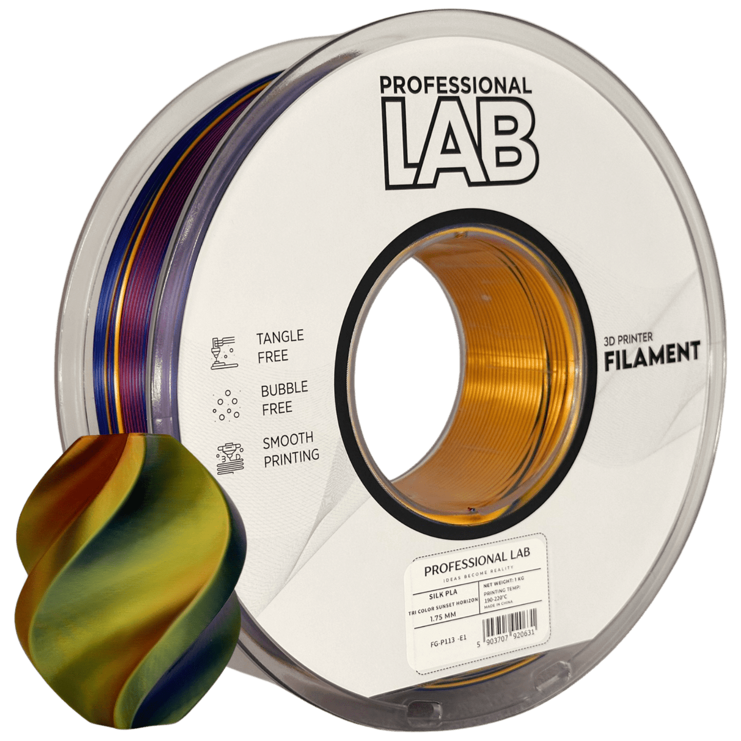 Professional Lab Silk PLA Tri Color - Imagine s.c. - Filamentkontor